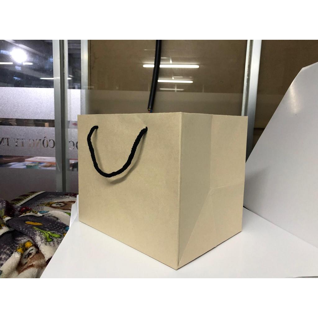 Túi giấy đựng bánh kraft nâu KT12 hông lớn
