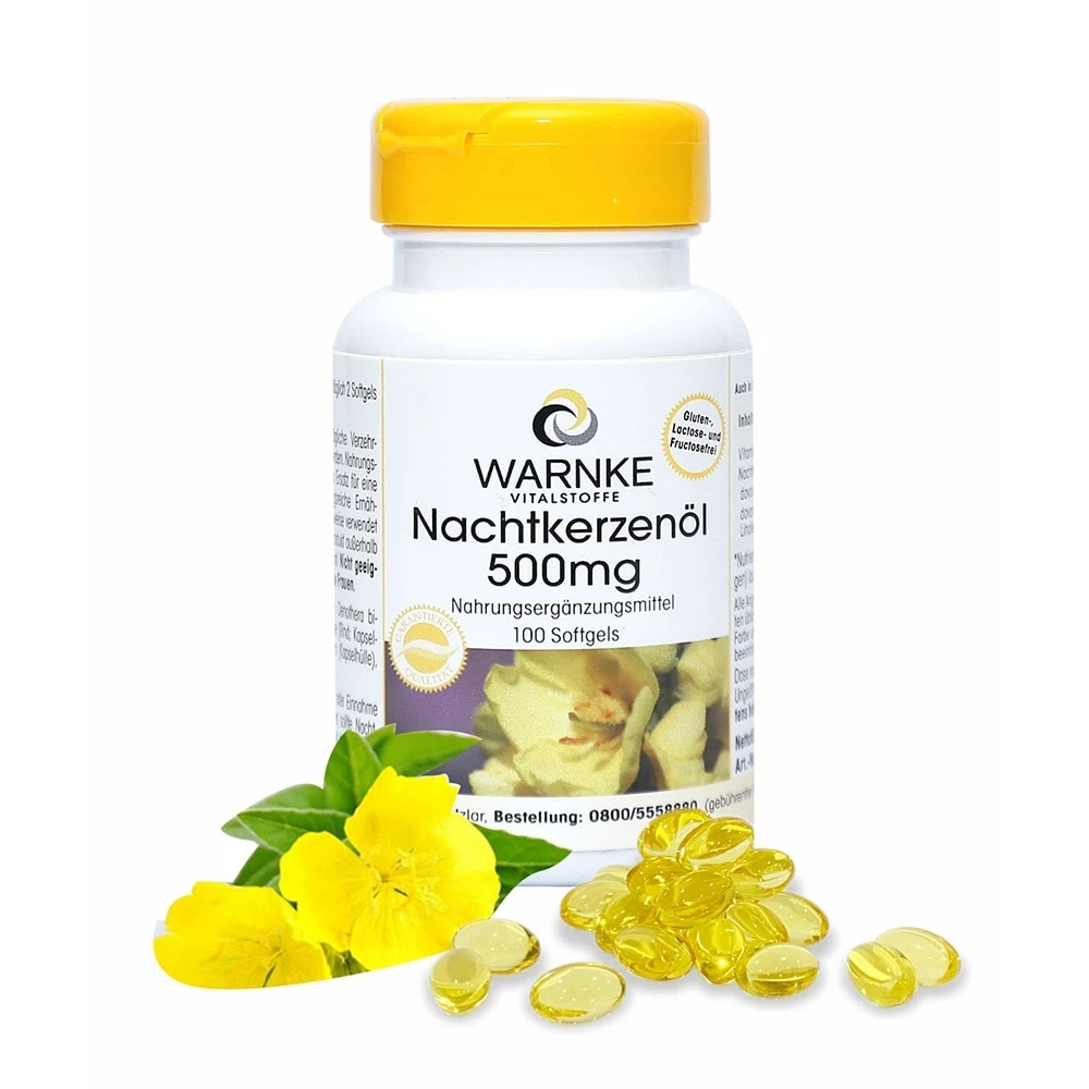 Tinh Dầu Hoa Anh Thảo Warnke Nachtkerzenol 500mg Nhập Khẩu Chính Hãng Từ Đức