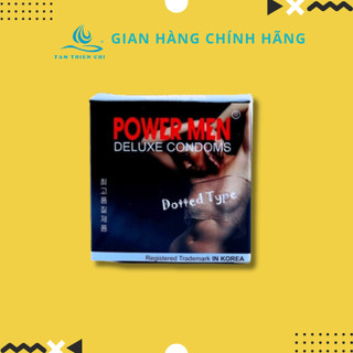 Bao cao su Powermen Dotted gai bi chấm hộp 3 cái