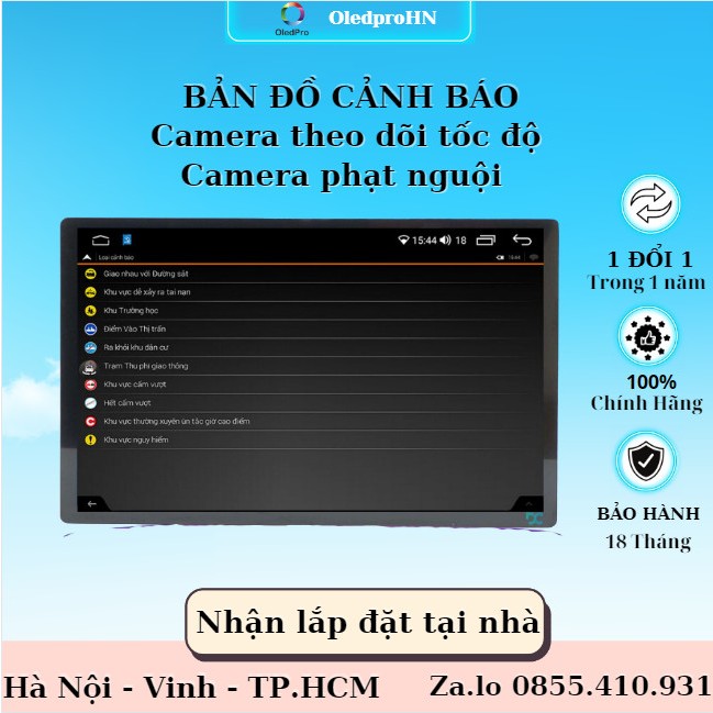 Màn Hình DVD Android Ô Tô OLEDPRO PREMIUM 13 inch hàng chính hãng cao cấp bảo hành 18 tháng 1 năm đổi mới