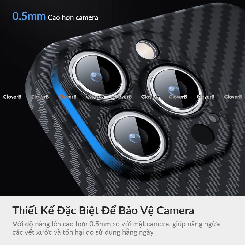 Ốp Carbon Siêu Mỏng X-level Slim Case Dùng cho 15 Pro Max, Ốp Lưng Nhám Không Bám Vân Tay, Bảo Vệ Camera Chống Trầy Xước