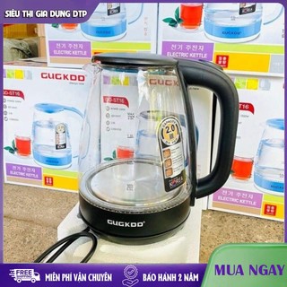 Ấm siêu tốc thủy tinh dung tích 2L, ấm đun nước siêu tốc có đèn led tự động ngắt khi sôi