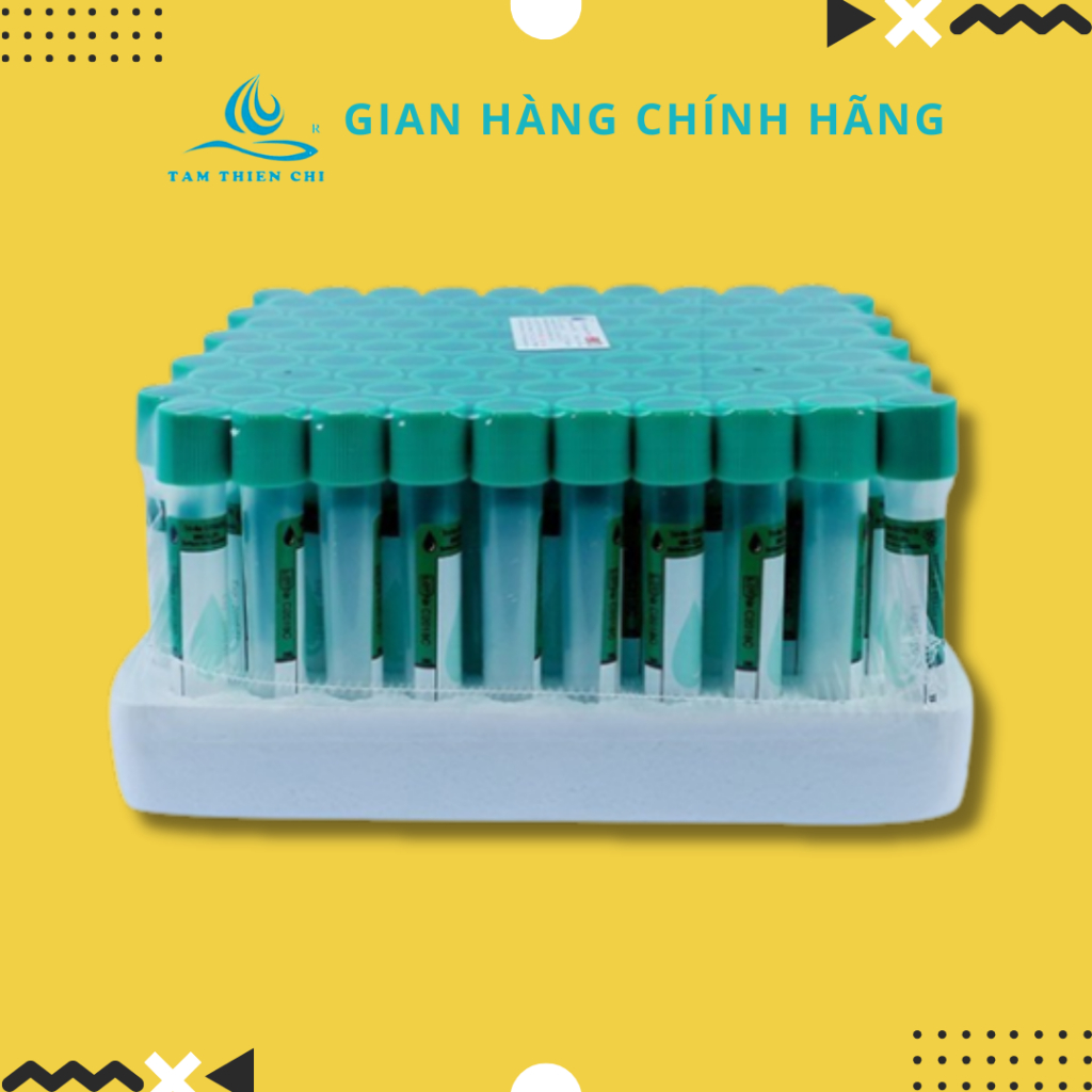 Ống nghiệm kháng đông Hồng Thiện Mỹ Citrate có đế mút 100 ống