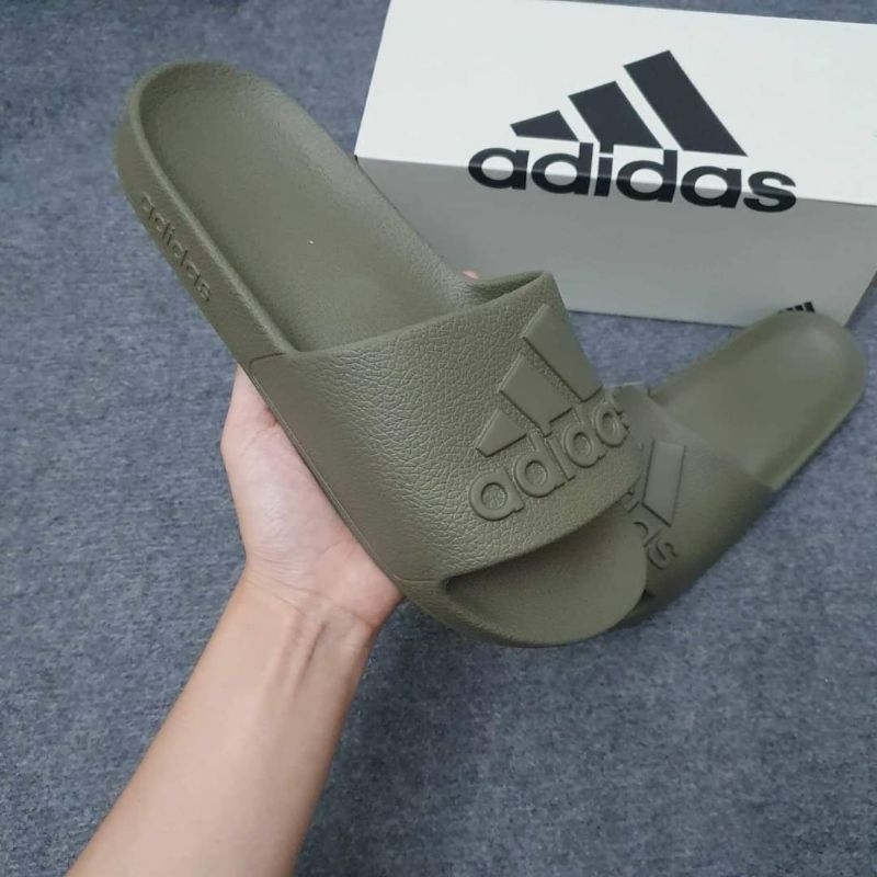 Dép đúc Adidas Aqua logo nổi chính hãng