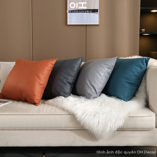  Vỏ bao gối sofa tựa lưng giả da cao cấp sang trọng đẳng cấp châu Âu 