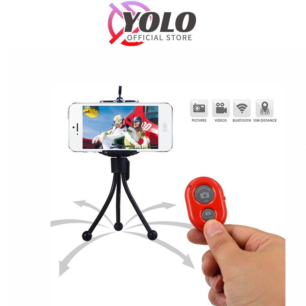 Remote chụp ảnh Bluetooth điều khiển chụp hình từ xa Remote Wireless Bluetooth cho điện thoại di động