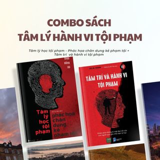 Sách - Combo 2 cuốn Tâm lý học tội phạm - phác họa chân dung kẻ phạm tội + Tâm trí và hành vi tội phạm