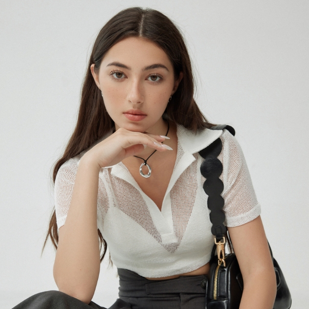 Josie Cropped Polo - Áo Polo Croptop Vải Lưới
