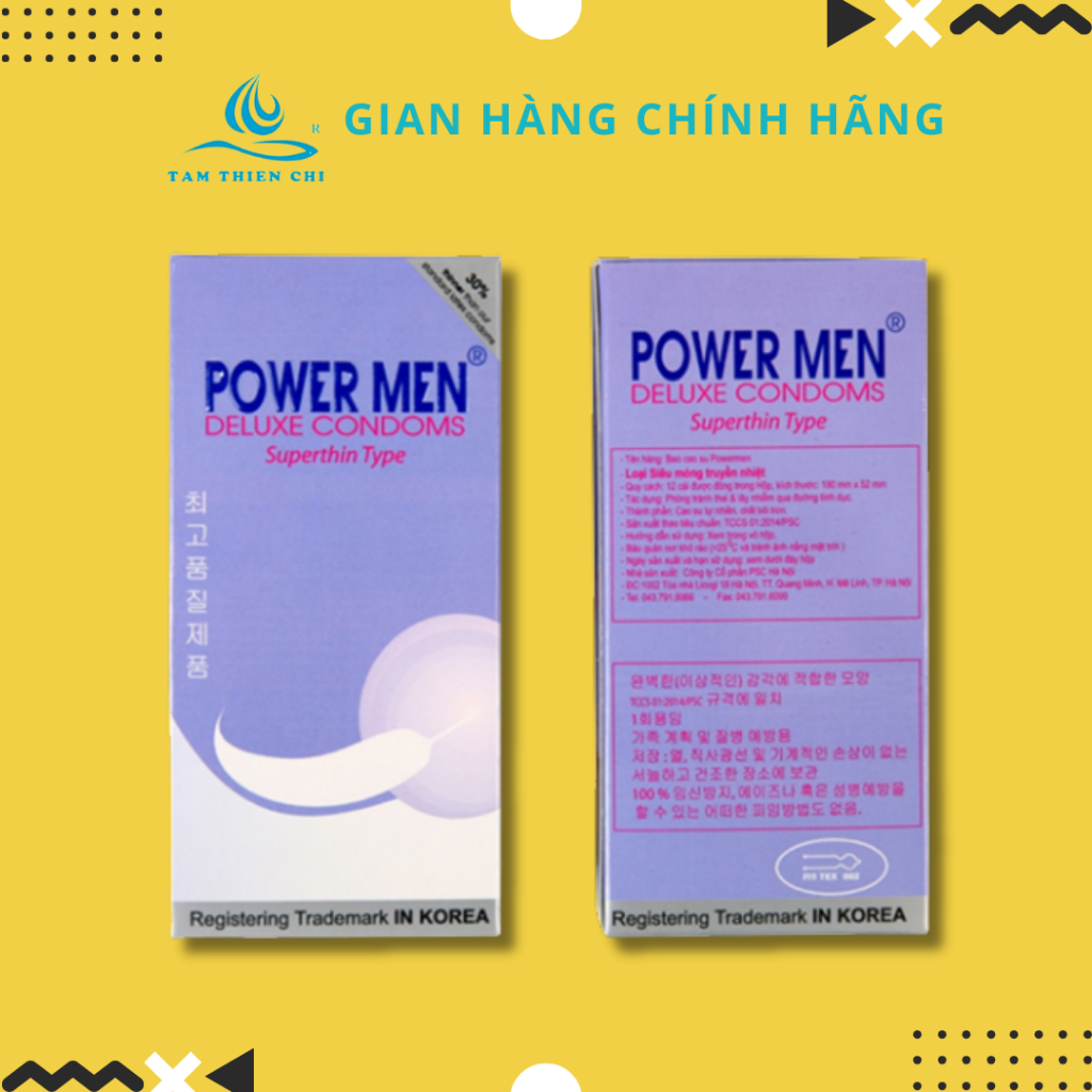 Bao cao su Powermen siêu mỏng Superthin