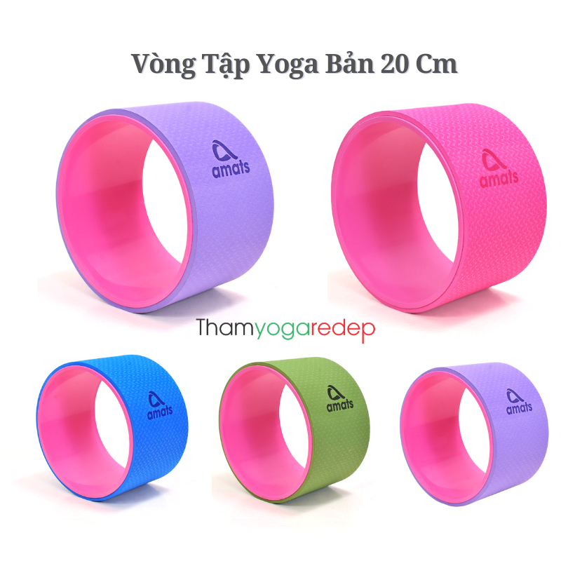 VÒNG TẬP YOGA  Bản13Cm Và 20Cm Khung Nhựa ABS Bọc TPE Cao Cấp Chính Hãng Yoga Wheel.