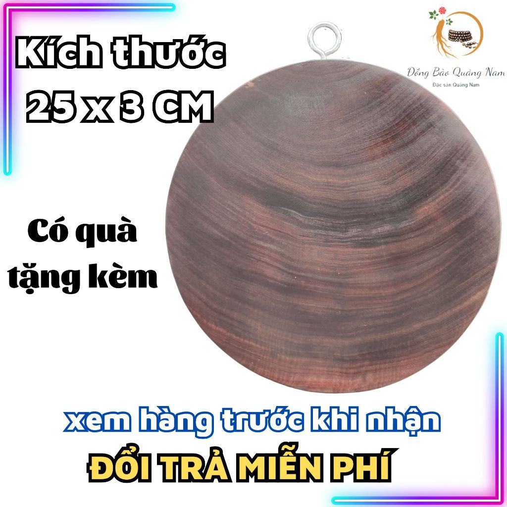 Thớt gỗ nghiến đá không tâm 25x3 hàng tại xưởng Quảng Nam, Tây Bắc băm, chặt, thái gia dụng nhà bếp