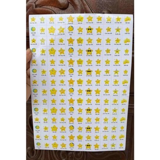 Sticker ngôi sao nhiều màu