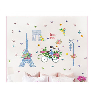 Decal dán mẫu cây và hoa dán chân tường