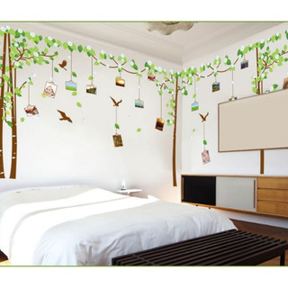 Decal dán mẫu cây và hoa dán chân tường