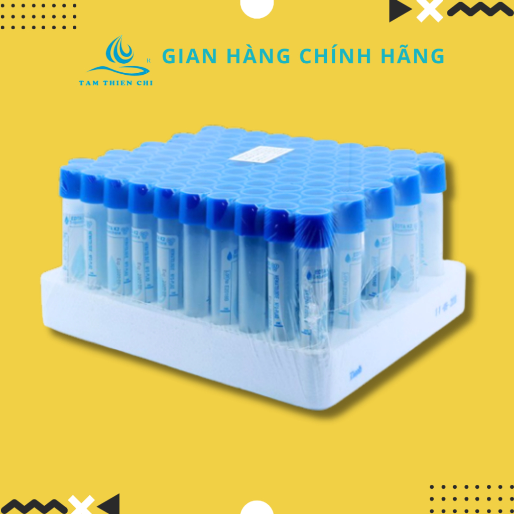 Ống nghiệm kháng đông EDTA HTM đế mút 100 cái