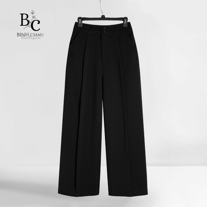 Quần tây ống suông cạp cao công sở nữ Bình Châu Quần tây dài nữ vải cao cấp - Bình Châu Boutique TĐ7
