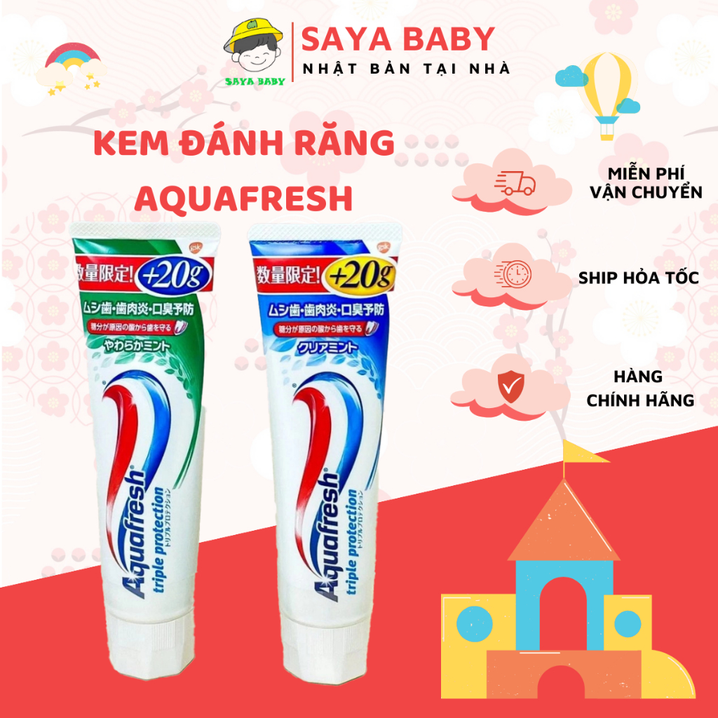 Kem Đánh Răng Aquafresh Nhật Bản 140g