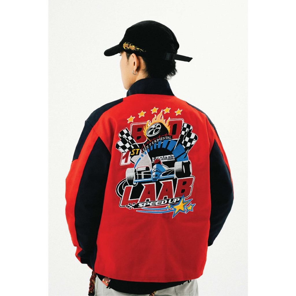 Áo Khoác Nam BOO Khaki Racing In hình cá tính