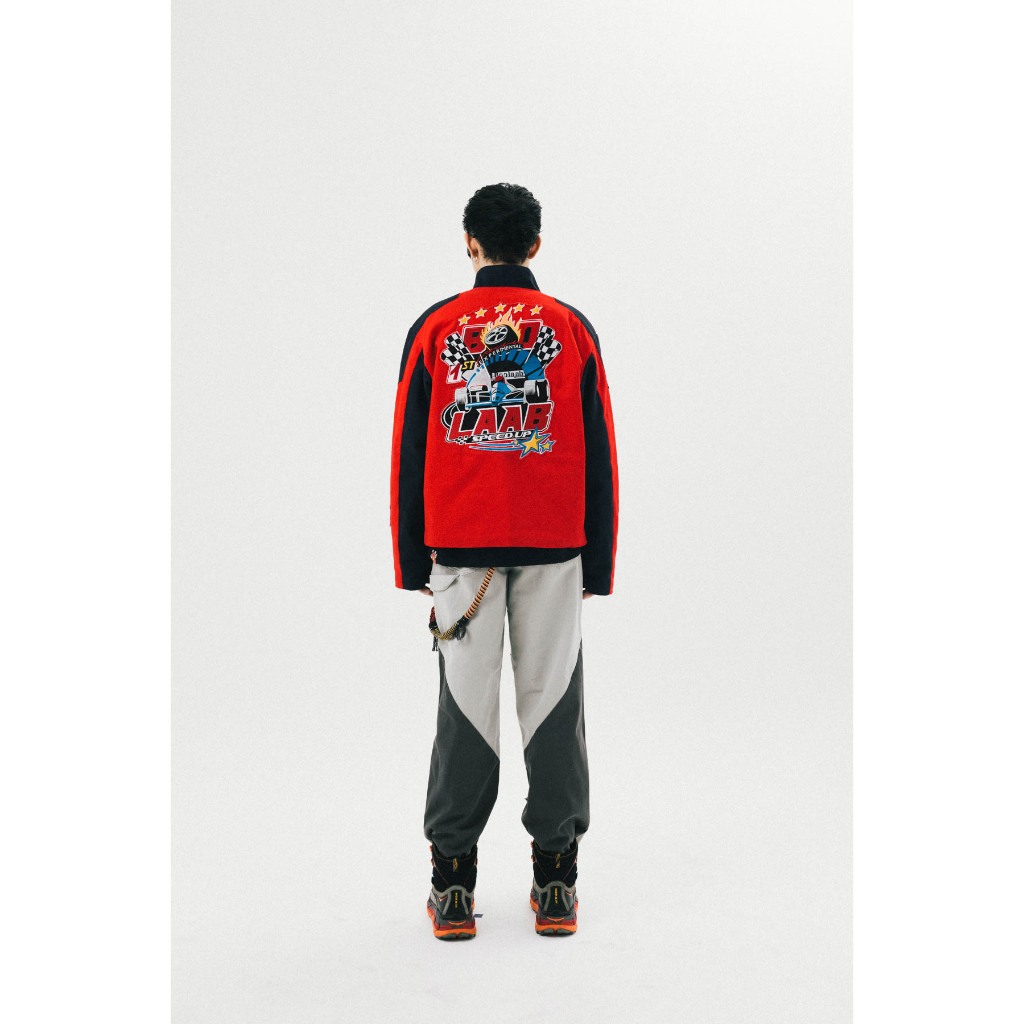 Áo Khoác Nam BOO Khaki Racing In hình cá tính