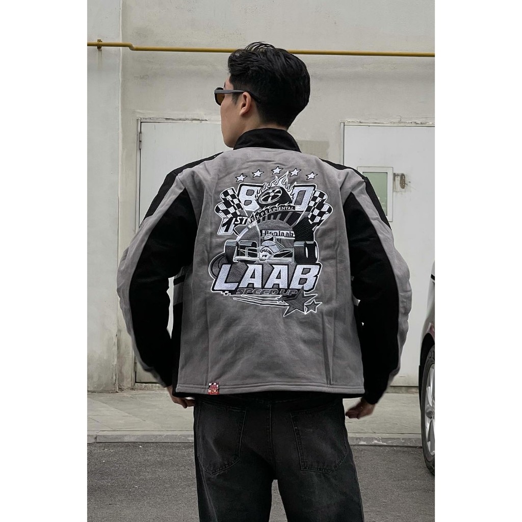 Áo Khoác Nam BOO Khaki Racing In hình cá tính