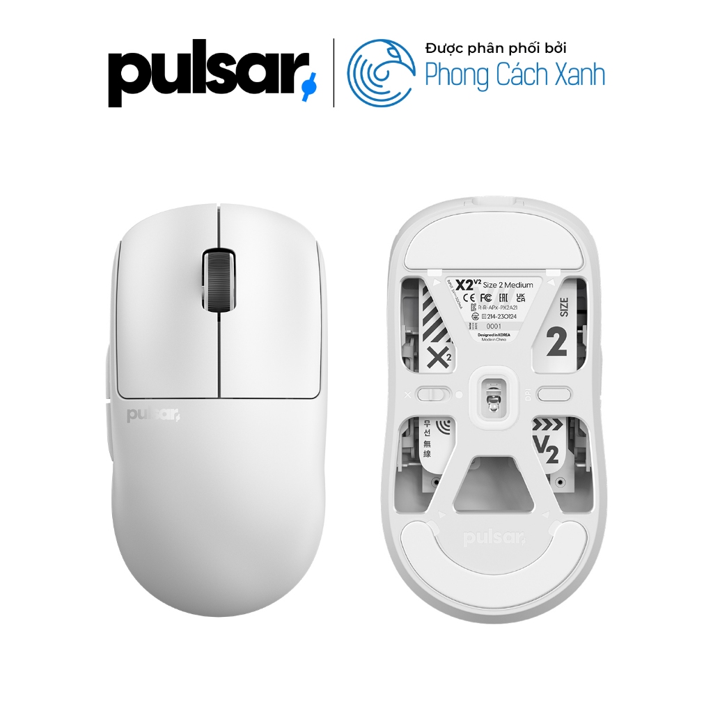 Chuột không dây siêu nhẹ Pulsar X2 V2 Wireless (Hỗ trợ 4K Polling Rate) - Hàng Chính Hãng | BigBuy360 - bigbuy360.vn