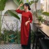 Áo dài đỏ tay loe - S/M