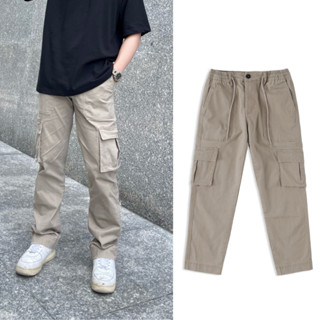 Quần túi hộp kaki Nam Nữ ống đứng có dây rút eo, quần Cargo Pant chất vải khaki dày dặn mềm mịn co giãn nhẹ TH02