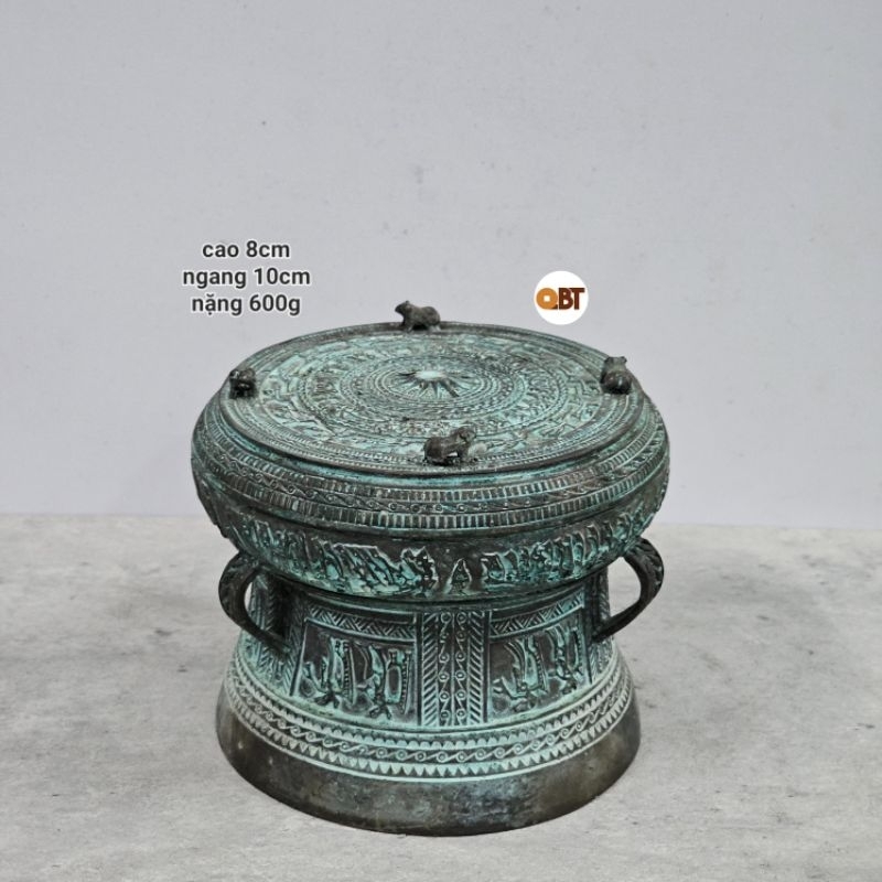 Trống đồng đông sơn mini bằng đồng phong thuỷ