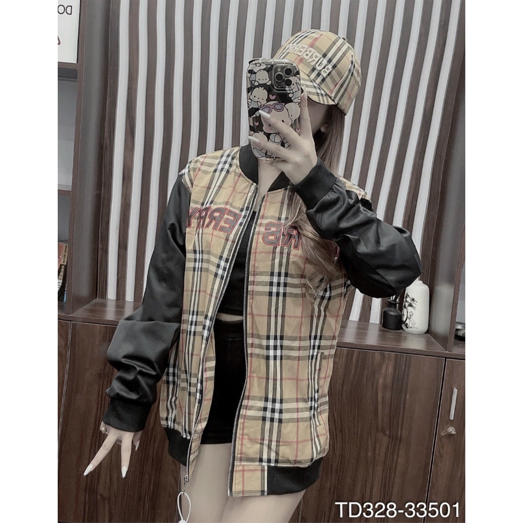 Áo Khoác Kẻ Nam Thêu Chữ Hottrend -Áo Khoác BBR Nam Nữ Mặc Siêu Đẹp