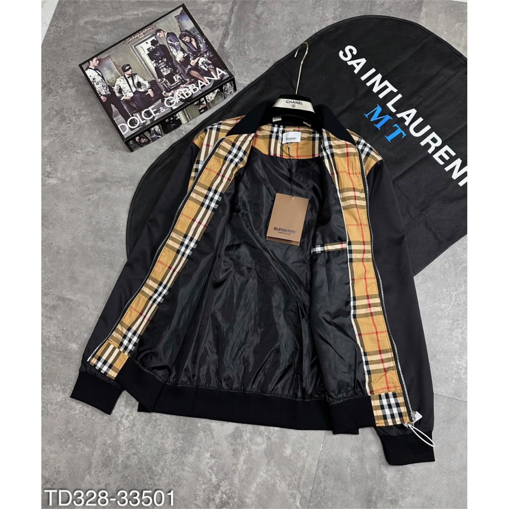 Áo Khoác Kẻ Nam Thêu Chữ Hottrend -Áo Khoác BBR Nam Nữ Mặc Siêu Đẹp