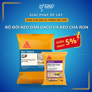 Combo sika - keo dán gạch sika tilebond gp và keo chà ron sikaceram 608 tile grout