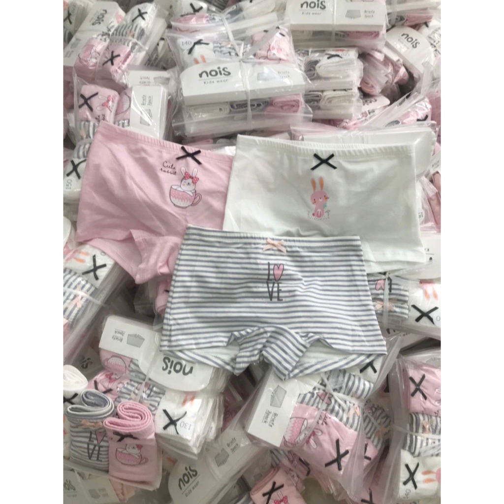 Quần chíp đùi bé gái HÀNG XUẤT THƯƠNG HIỆU NOIS cotton 4 chiều co giản thoải mái siêu kháng khuẩn an toàn cho bé