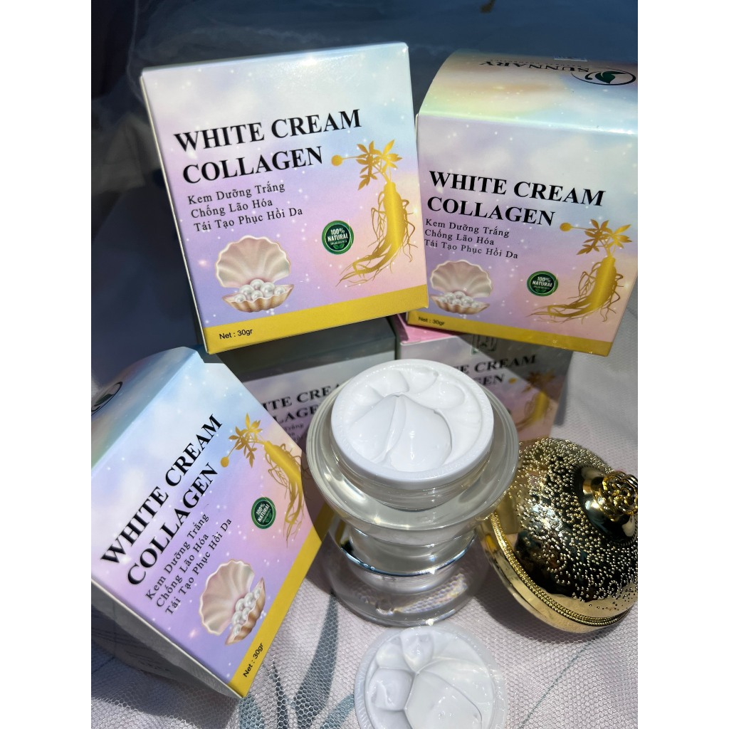 KEM COLAGEL nhân sâm ngọc trai 20gr, cream 𝗧𝗘̂́ 𝗕𝗔̀𝗢 𝗚𝗢̂́𝗖 𝙏𝙍𝘼̆́𝙉𝙂 𝘿𝘼 - 𝘾𝘼̆𝙉𝙂 𝘽𝙊́𝙉𝙂 handmade