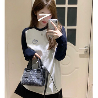 Áo thun phông raglan tay dài nam nữ PINK form rộng FIVE FOUR OF YOUNGS