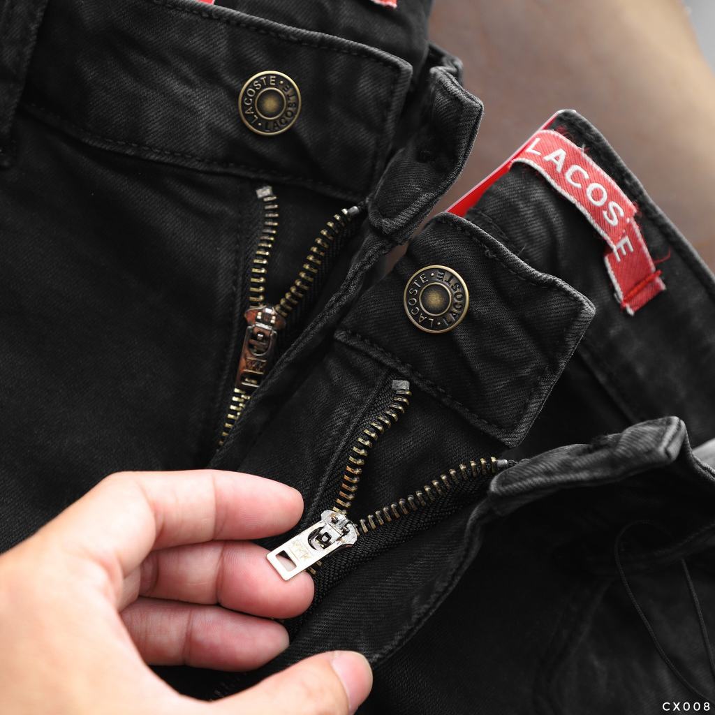 Quần jean dài nam Lcst xám đen đậm wash,Form Slimfit,chất vải co dãn,ống quần 15 - 18cm,hàng VNXK-CX008