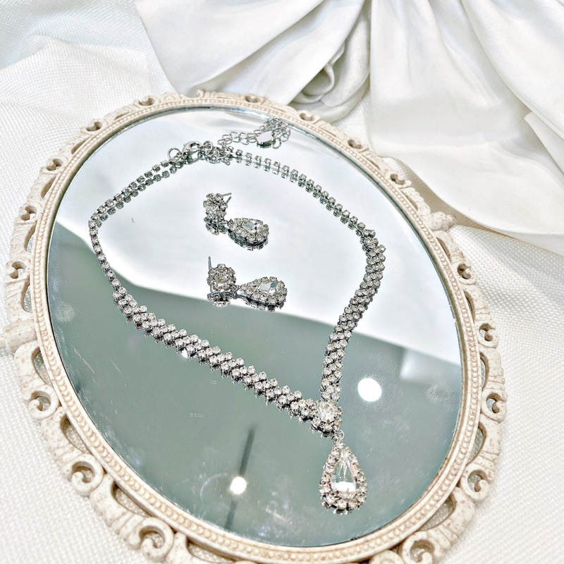 Set Khuyên Tai - Vòng Cổ Cô Dâu FENCY NHÀ NHỎ 472