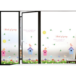 Decal dán mẫu cây và hoa dán chân tường