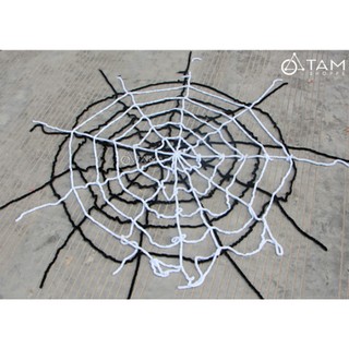 [HALLOWEEN-CÓ HỎA TỐC] Mạng nhện dây vải trang trí trắng đen nhiều cỡ MANGNHEN-01