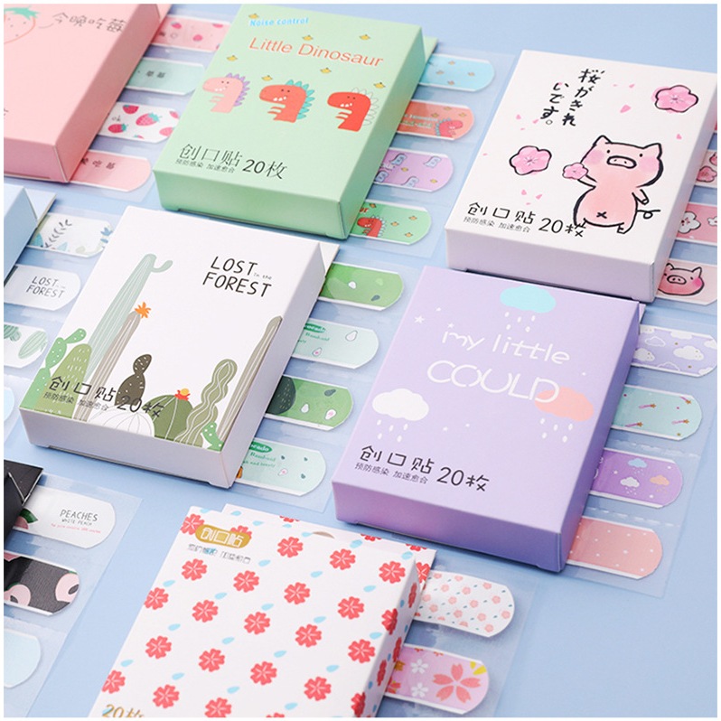 Hộp 20 băng dán cá nhân Urgo họa tiết dễ thương