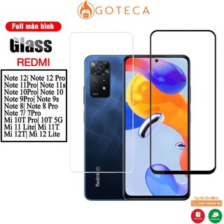 Cường lực  xiaomi Redmi Note 12 Pro mi 13t pro Note 9s 9  Note 10 10s Note 10 Pro Note 11Pro Mi 12T Mi 12 Lite [9D]