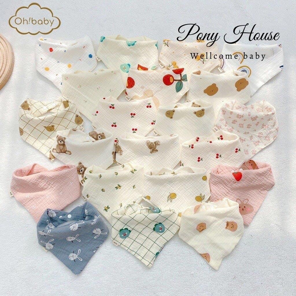 Yếm Xô Muslin Organic Cotton Mềm Mại Cho Bé