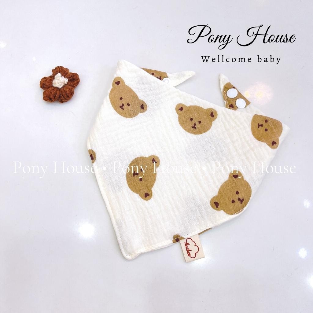 Yếm Xô Muslin Organic Cotton Mềm Mại Cho Bé