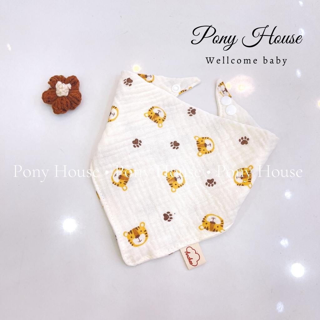 Yếm Xô Muslin Organic Cotton Mềm Mại Cho Bé