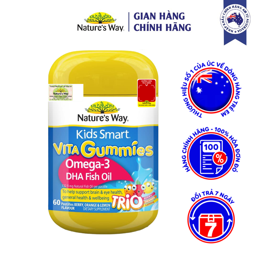 Kẹo Dẻo Vi Chất Nature's Way Vita Gummies Chính Hãng Từ Úc Bổ Sung Vitamin Và Khoáng Chất Cho Bé