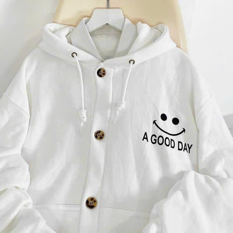 Áo hoodie có zip form rộng phù hợp nam nữ, mẫu áo khoác nỉ bông unisex in chữ mặc đi chơi, đi học