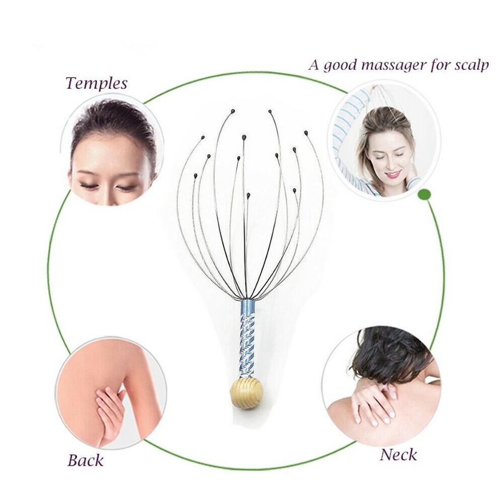 Cây Massage đầu giúp thư giãn ngủ ngon sâu giấc, cây mát xa giảm đau đầu tuần hoàn máu