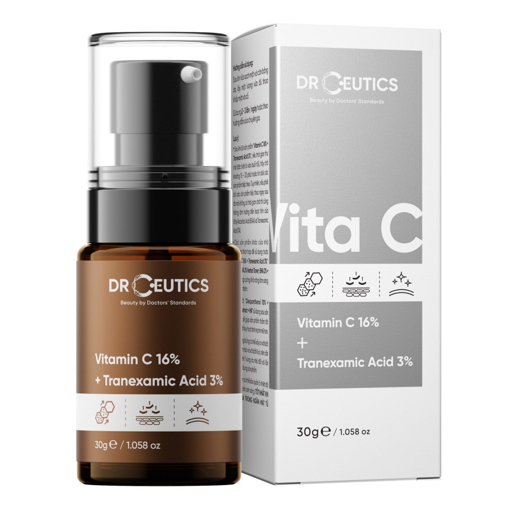 DRCEUTICS Serum Vitamin C 12% 16% DrCeutics Ngăn Ngừa Lão Hóa Và Làm Sáng Da (30ml)