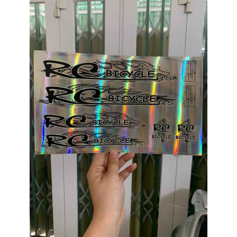 Bộ tem xe đạp RC BICYCLE chữ màu đen hàng nhập Thái Lan chất lượng cao dành trang trí riêng cho dòng xe này