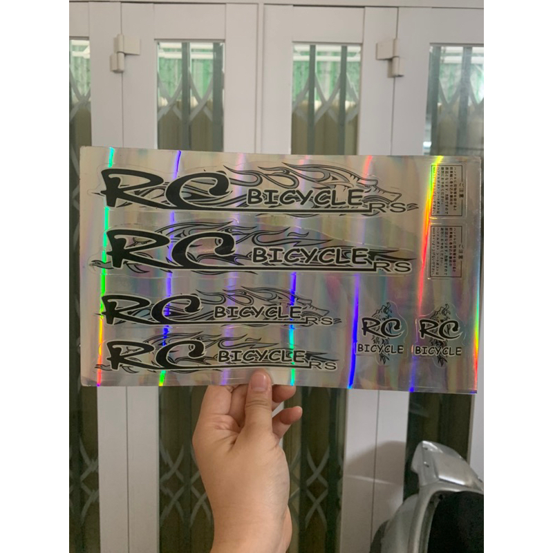 Bộ tem xe đạp RC BICYCLE chữ màu đen hàng nhập Thái Lan chất lượng cao dành trang trí riêng cho dòng xe này