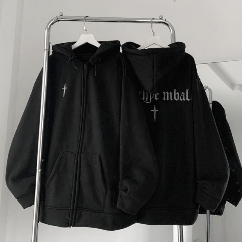 Áo Khoác Nỉ - Mũ trần 2 Lớp Thêu 2 Mặt Logo Bccathpe THẬP mã Mới ,form rộng tay dài unisex oversize nam nữ đều mặc đc